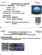 4.04/CT Natural Govt. Lab Certified Turquoise-1221